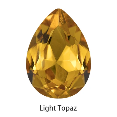 Light Topaz Яркий кристалл падение k9 стекло горный хрусталь аксессуары ремесло драгоценный камень Рождественская одежда платье украшение ювелирных изделий для Diy бусины ремесло - Цвет: Light Topaz
