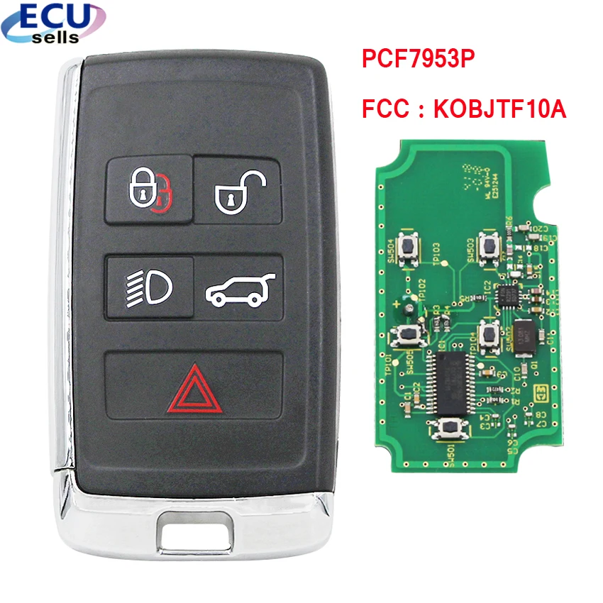Модифицированный стиль 4 + 1 кнопка FSK433MHz дистанционный ключ с PCF7953P чип PCB плата для