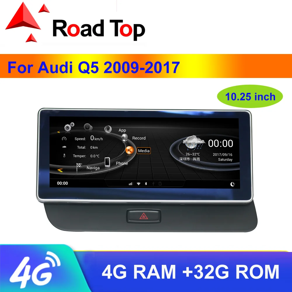 10 25 &quotAndroid Сенсорный экран для Audi Q5 2009-2017 с Wi-Fi gps-навигация радио стерео