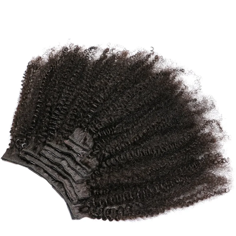 Clip In Hair Extensions 4b 4c Afro Kinky Curly Clip Ins Natural Color