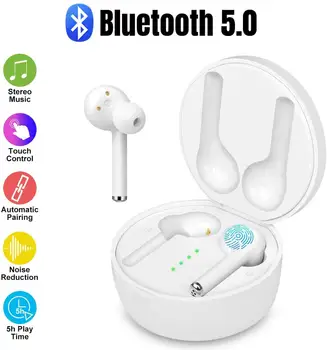 

Bluetooth Wireless Earbuds Noise Cancelling Stereo Bluetooth 5.0 Headphones Built in Mic Headset Sports in Ear Headphones