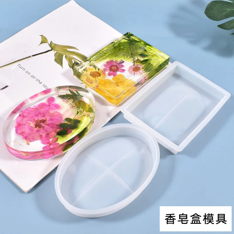 

Cavity Silicone Mold for Making Soaps 3D Plain Soap Mold Rectangle DIY Handmade Soap Form Tray Mould