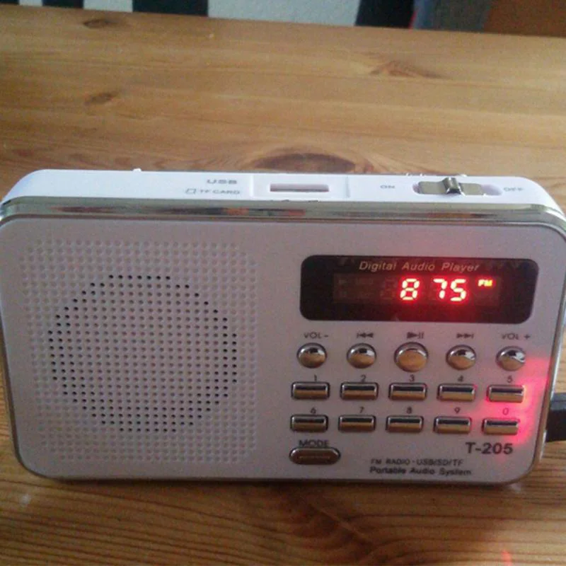 Мини цифровой аудио FM радио динамик Поддержка TF карта MP3 музыкальный плеер громкий динамик Hi 888