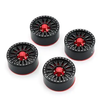 

AX-622 Metal Wheel Rim 4PCS Beadlock Wheel Hub 1.9 Inch RC Auto Car Black Wheel Rim Car Set for 1/10 RC Model Car