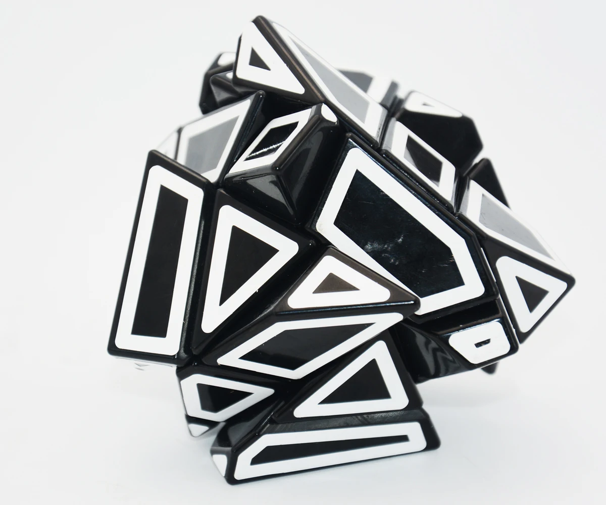 Lefun FangCun Black Base Ghost 6cm Cube Magico 3x3 Strange-shape Magic Cube Puzzle Hollow Sticker SpeedCube Educational Toys 5