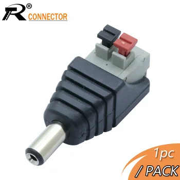 

R Connector 1pc DC Power Male Female 5.5X 2.1mm Connector Adapter Plug Cable Pressed connected for LED Strips 12V