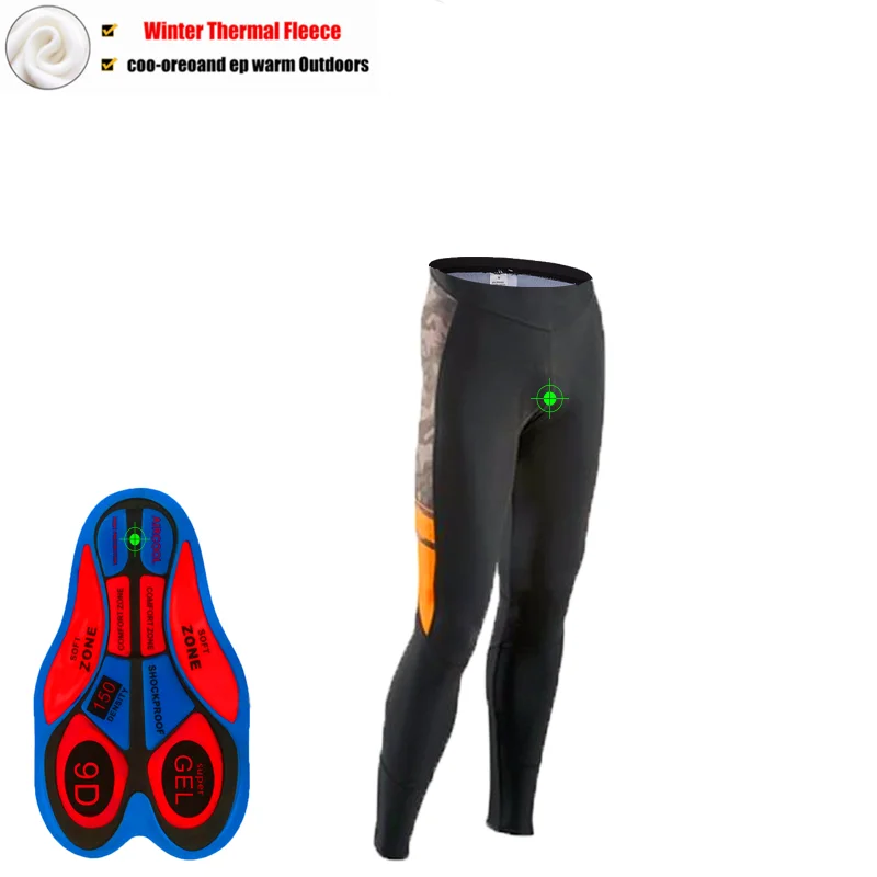 NW сохраняющие тепло велосипедные комбинезоны зимние термальные брюки для горного велосипеда велошорты Coolmax 9D гелевые штаны для велоспорта - Цвет: Winter Long Pants