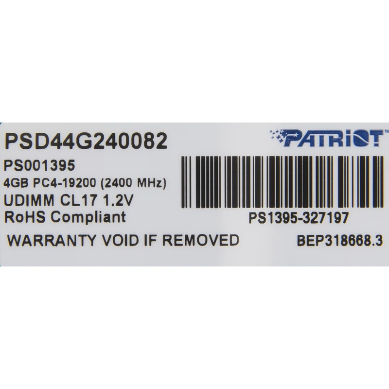 Модуль памяти PATRIOT PSD44G240082 DDR4- 4Гб