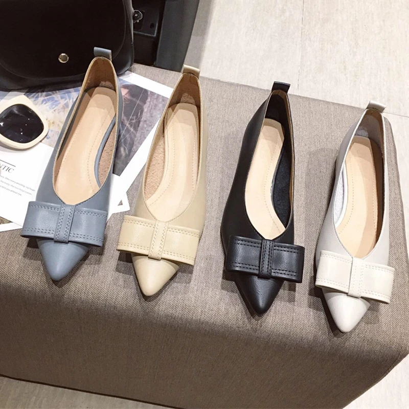 low block heel pointed shoes