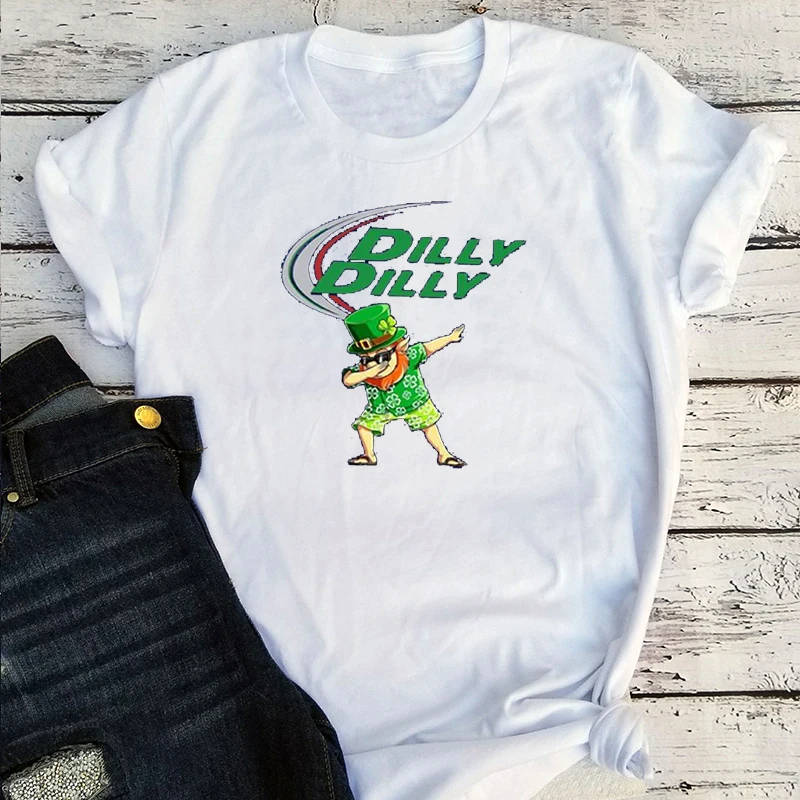 

Dilly Shirts Women St Patrick's Day Print 2020 90s Tops Gothic Woman Clothes Aesthetic Plus Size Vintage Tee