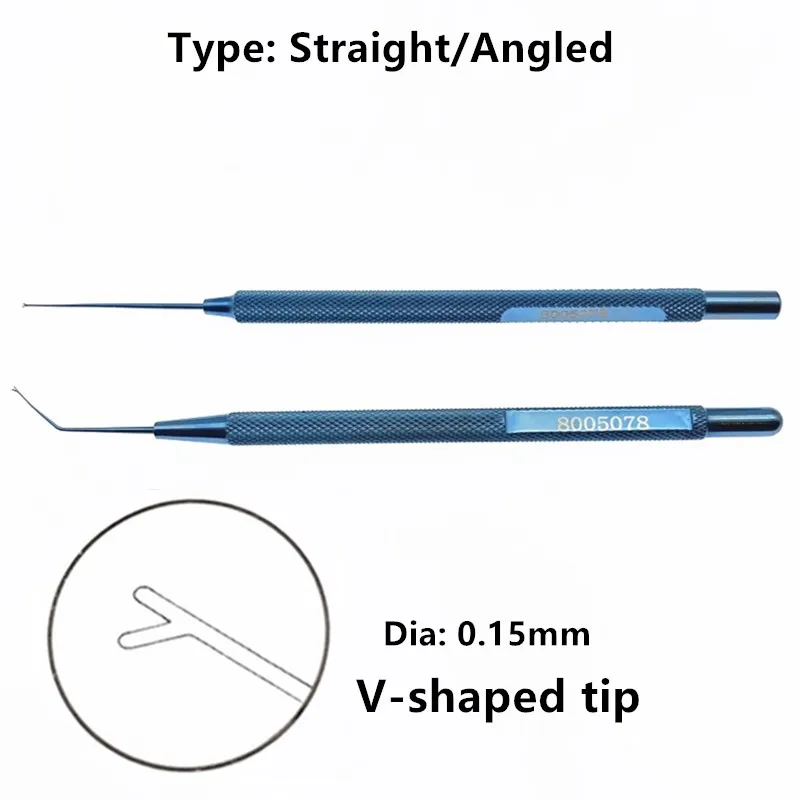 Titanium V-shaped tip Maltzman-Fenzl Lens Manipulator ophthalmic Veterinary surgical instruments