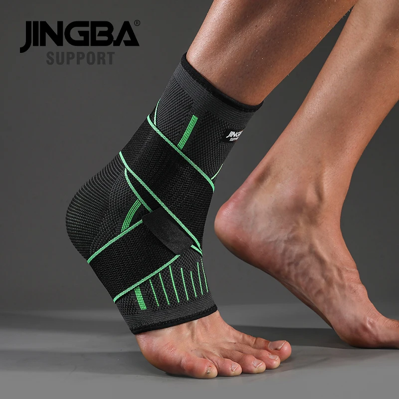 JINGBA SUPPORT 1PCS Football Ankle support+Basketball knee Pad Elbow