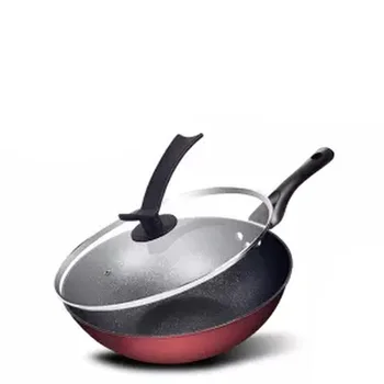 

Pan Non-stick Pan 30cm/32cm Non-stick Pan Flat-bottom Wok Without Oil Smoke Household Wok Induction Cooker Gas Stove Universal