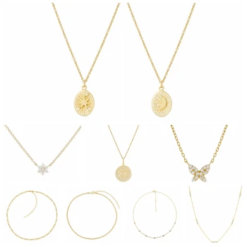 

925 Sterling Silver Collares Necklace Women Love Heart Butterfly Pearls Clavicle Chain Necklaces For Women Pearl Luxury Jewelry