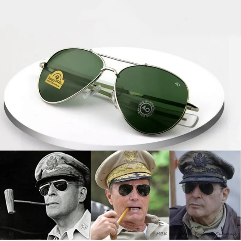 AO Aviation Sunglasses Men women 2022 American Army Military Optical oval metal driving glasses pilot Oculos de sol masculino