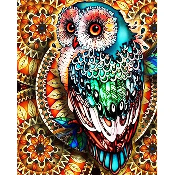 

Owl Nighthawk Full Drill Square/Round Animal Diamond Embroidery 5D Diamond Painting Diamond Mosaic Rhinestone Picture Daimond