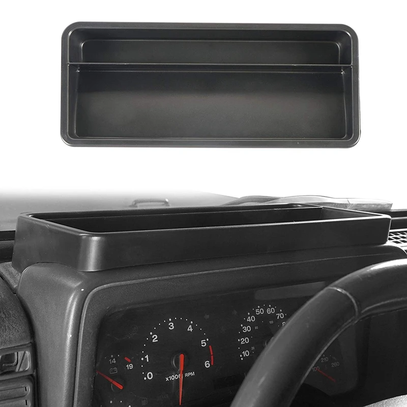 

Dashboard Storage Box for Jeep Wrangler TJ 1997-2006 Dash Phone Holder Organizer Tray