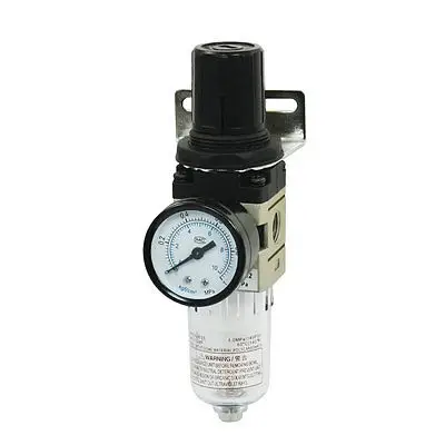 

1/4PT Pneumatic Air Source Treatment Filter 1.0MPa w Pressure Gauge