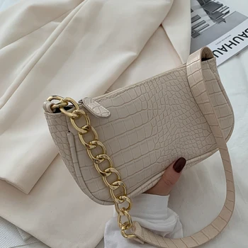 

Leather Shoulder Bag For Women Mini Fashion Messenger Bag Retro Evening Handbag Chain Shoulder Bags Small Female Handbag
