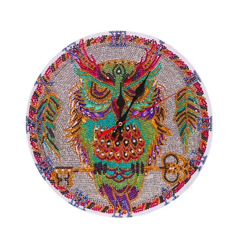 

5D Diamond Painting Cartoon Clock Embroidery Kit Round Rhinestone Painting for Diamond embroidery