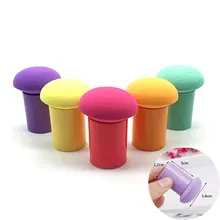 Мягкая пуховка для нанесения основы под макияж Косметическая Губка Кисть Т-образная пудра гладкое лицо косметический инструмент для макияжа ручка случайный цвет