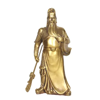 

LAOJUNLU Bronze Pure Copper Guan Gong Sit Bronze Guan Yu Statue Decoration Crafts Gifts Feng Shui Supplies, No. 1