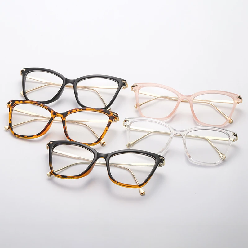 Кошачий глаз, оправа для очков для женщин, сексуальная негабаритная Металлическая оправа, брендовые дизайнерские оптические очки, модные очки