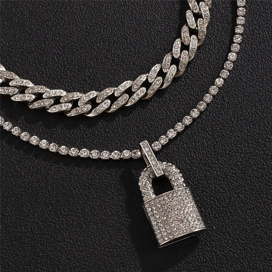 KunJoe 2021 New Hip Hop Bling Lock Pendant Choker Iced Out Shiny Cubic Zircon Necklace For Men Charm Jewelry Fashion Punk China KunJoe 2021 New Hip Hop Bling Lock Pendant Choker Iced Out Shiny Cubic Zircon Necklace For Men Charm Jewelry Fashion Punk China
