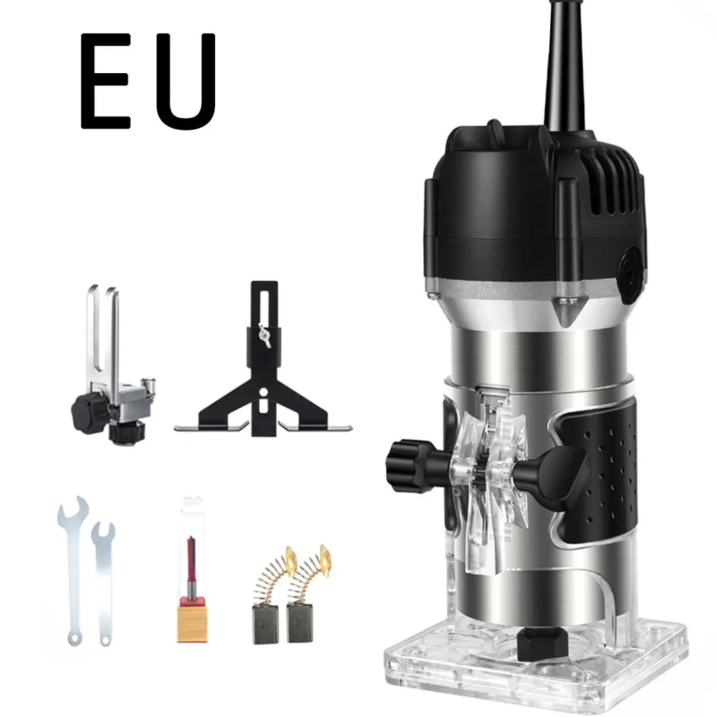 

Electric Hand Trimmer Woodworking Router Wood Milling Engraving Slotting Machine Electric Laminate Edge Trimmer