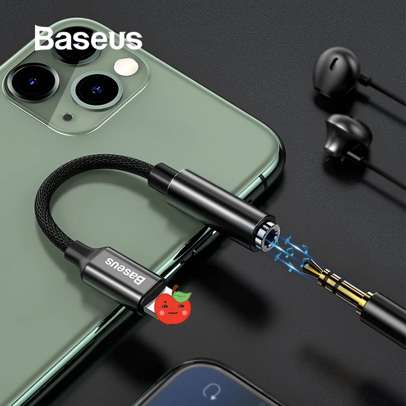 Кабель AUX аудио Baseus для iPhone 11 Pro MaX XS Xr X 8 7 Plus переходник OTG наушников с разъемом