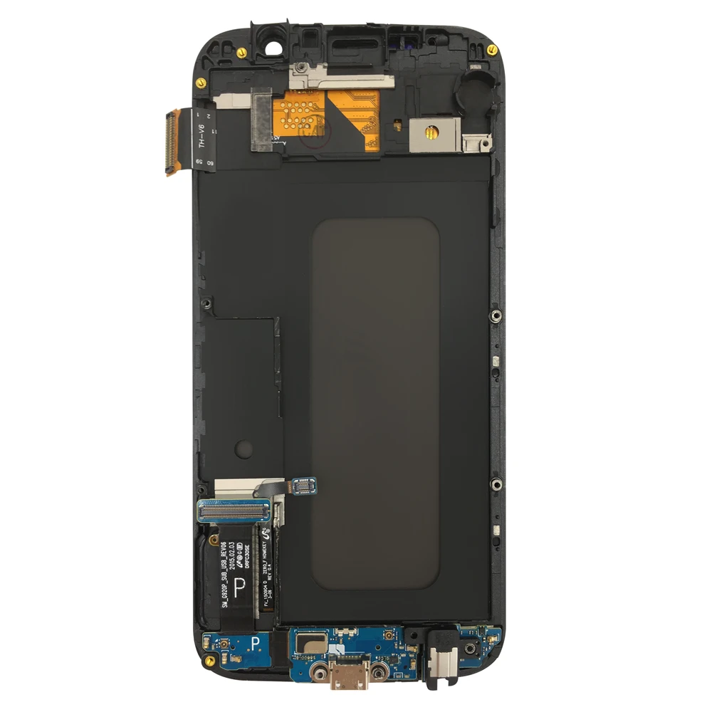 Протестированный рабочий TFT lcd для samsung Galaxy S6 lcd дисплей G920F G920A G920T кодирующий преобразователь сенсорного экрана в сборе с рамкой 5,1''