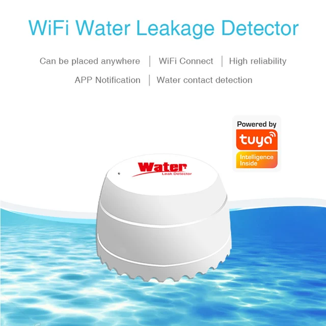 EARYKONG Wifi Water Detector Leakage Sensor Alarm Leak Detector Sound Tuyasmart Smart Life APP Flood Alert Overflow Security 2