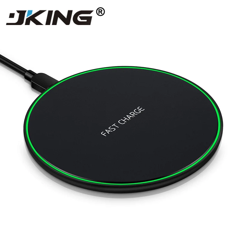 

Qi Metal 10W Wireless Charger for iPhone 8 X XS XS Max QC3.0 Fast Wireless Charging for Samsung S10 S9 Note 8 9 USB Charger