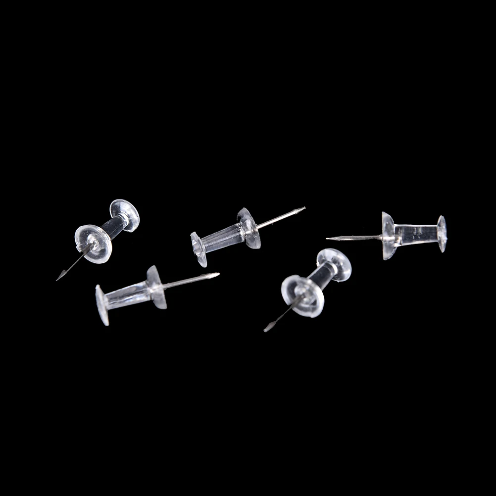 Chinchetas de plástico transparente para la Oficina y la escuela, pasadores variados para hacer Pulgar, tablero de corcho, suministros de papelería, 40 Uds.