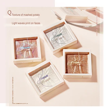 

NOVO High-gloss Powder Fine Powder Brighten Skin Tone Waterproof Flash Powder Bowknot Clear Lightweight Highlighter TSLM1