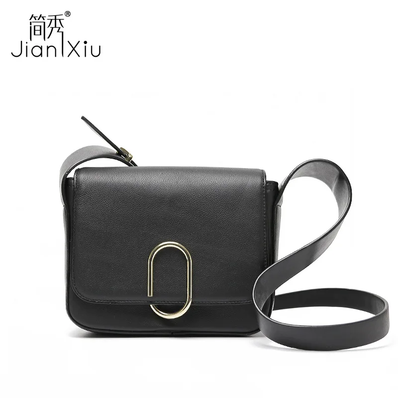 

2018 Spring And Summer New Style WOMEN'S Fashion Handbag Genuine Leather Shoulder Oblique Bag JIANXIU Boutique Series Trend Squa