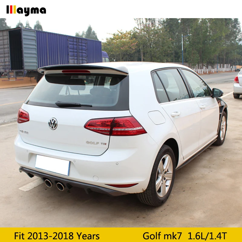 RDX Стиль углеродного волокна задний спойлер на крыше для VW Golf 7 стандартный бампер 1.6L 1,4 T Mk7 спойлер крыло(не подходит rline GTI R