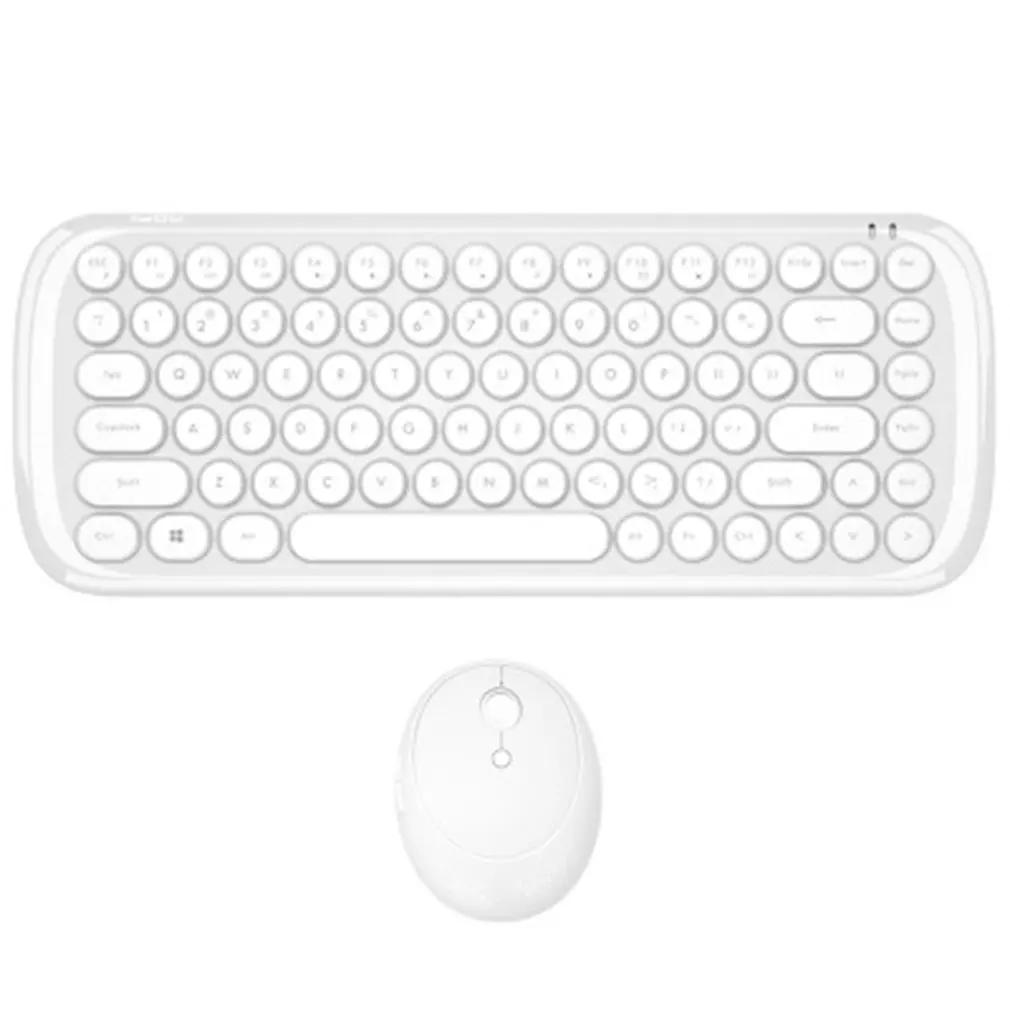 

New 2.4G To Send Girls Office Home Cute Laptop Desktop Mute Wireless Keyboard And Mouse Set