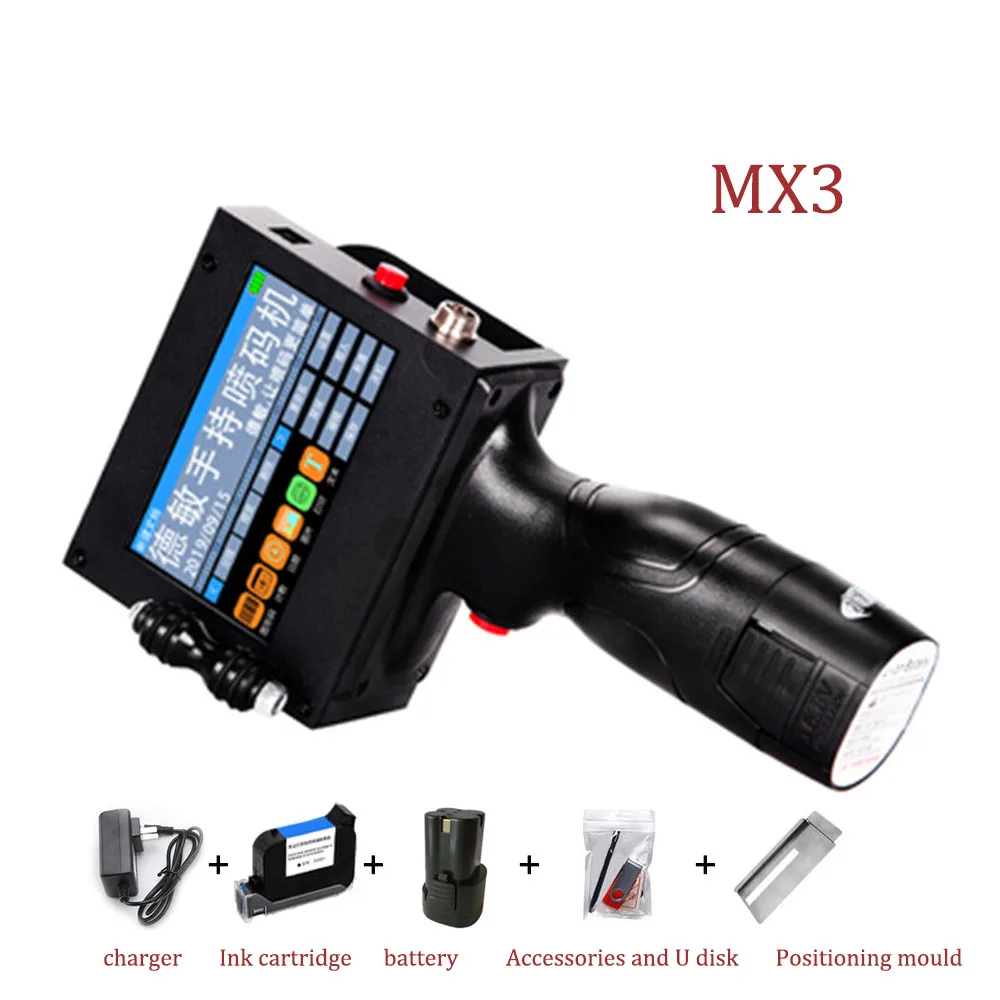 

Handheld Intelligent Inkjet Printer Small Machine Product Date Food Packaging Code Machine Two-way Printing HD Sweep Spray Gun