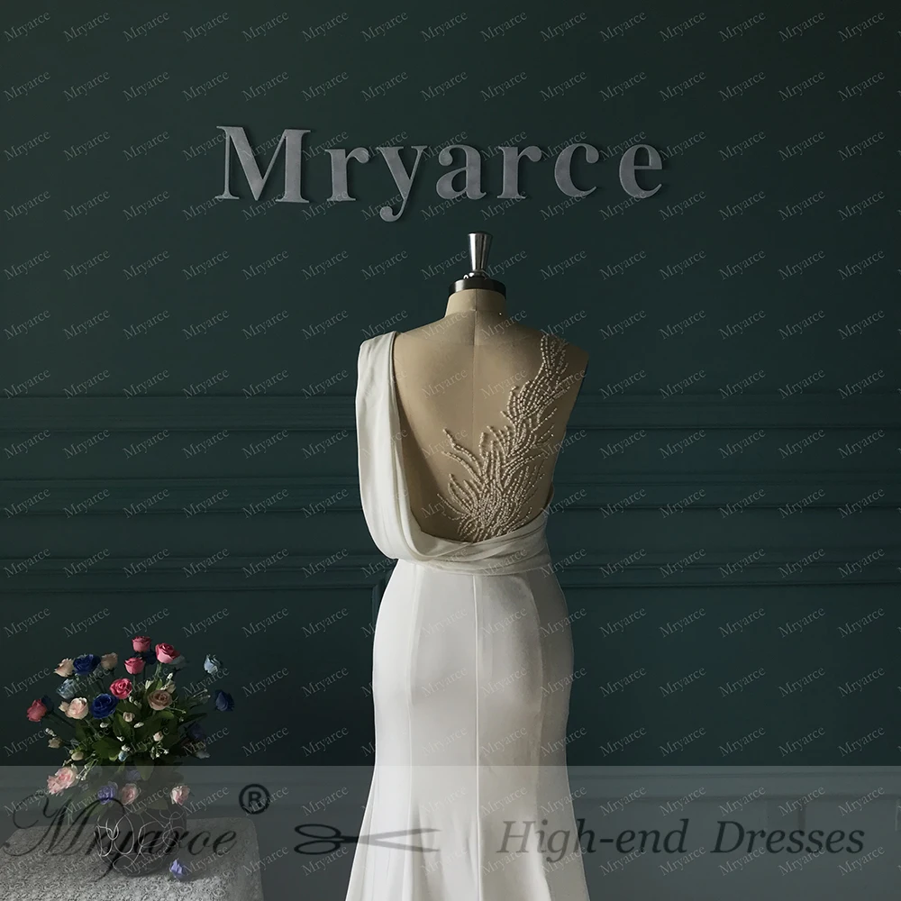 grace kelly wedding dress Mryarce Unique Bride 2020 Scoop Neck Amazing Back Luxury Beading Mermaid Bridal Gowns summer wedding guest dress