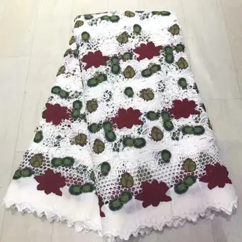 

2019 blue High quality French Net cord Lace Fabric 3D Embroidered African Guipure Tulle Mesh lace fabric fo wedding dress lace
