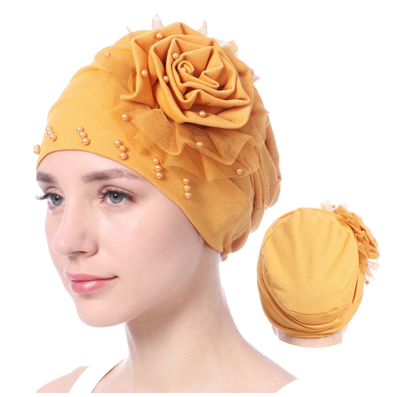

Muslim turban for women hijab caps mesh lace flowers turbantes solid cotton beading Inner hijabs bonnet arab wrap head scarf