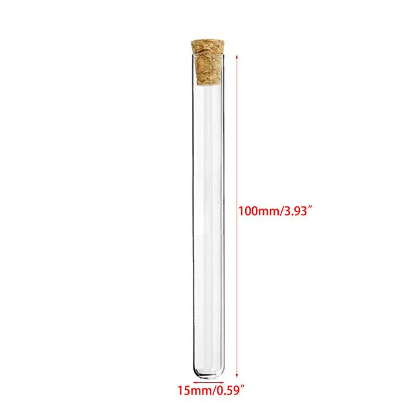 10ML Пластиковая пробирка с пробковой пробкой шарик флакон для хранения контейнеров - Цвет: 10ML