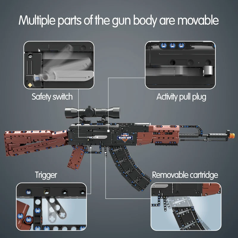 Военный Спецназ 2 мировая война AK47 модель оружия строительные блоки техника