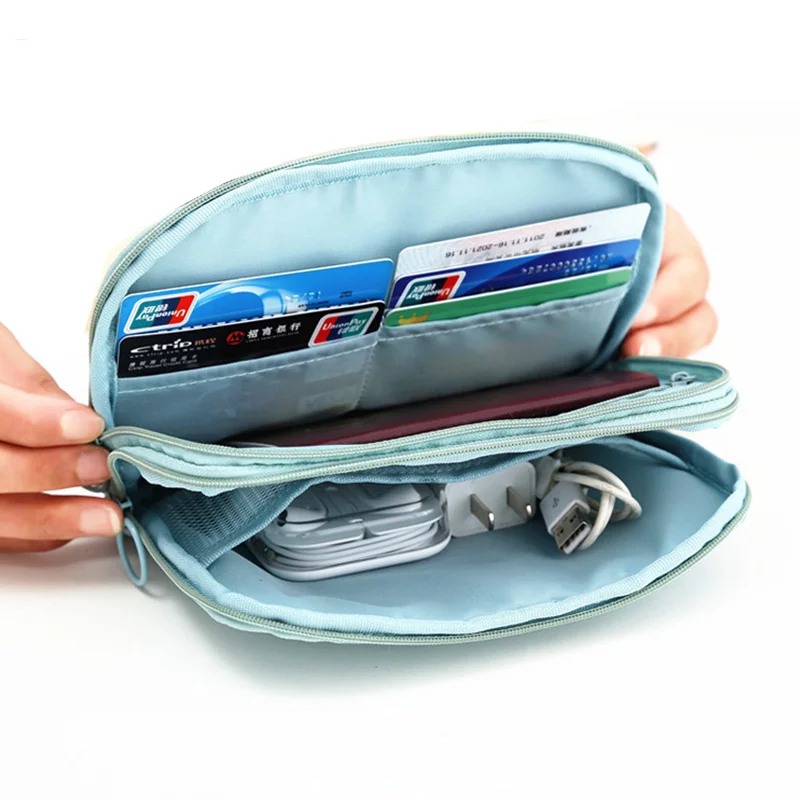 

Travel Wallet Card Package Multi-purpose Passport ID Card Credit Card Storage bag Cosmetics Charger Data Cable organizer bag