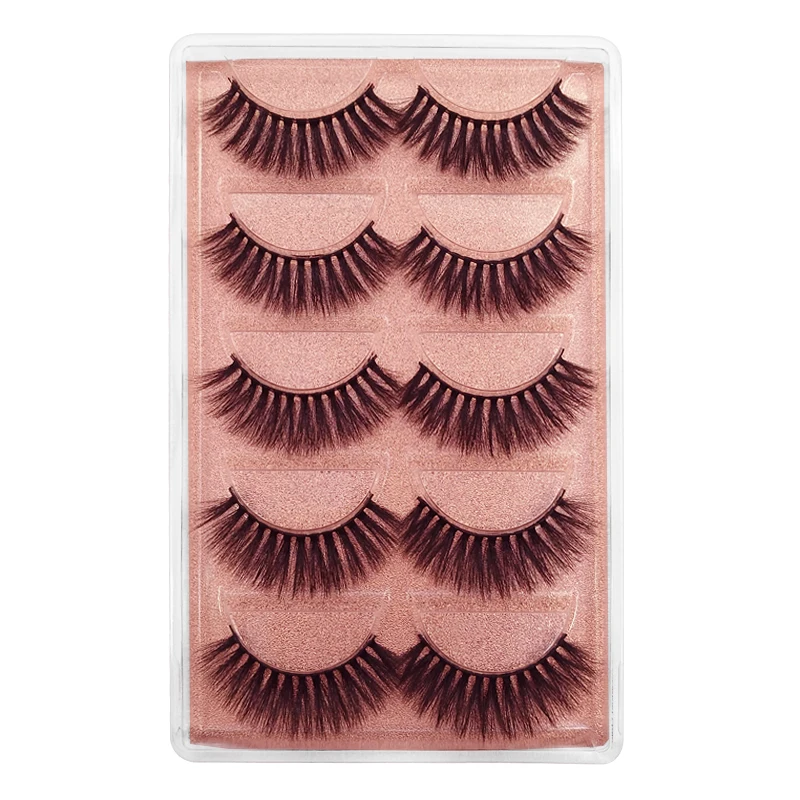 

YSDO 5 pairs thick lashes natural hair lashes 3d mink dramatic eyelashes long handmade eyelashes makeup 1 box faux lashes