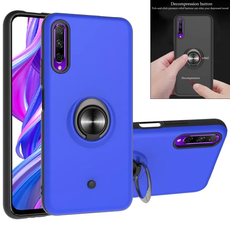 Case for Huawei Honor 9X Pro P Smart Z Cover Silicone Magnetic Ring Mount Gyro For Y9 Prime 2019 Enjoy 9 Plus | Мобильные телефоны