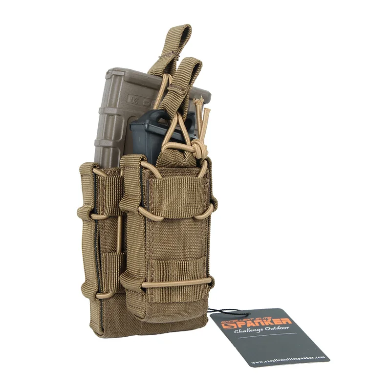 Отличный Элитный бизань EDC Открытый тактический двойной M4 подсумок Molle Пряжка охотничий военный зажим аксессуар - Цвет: COB