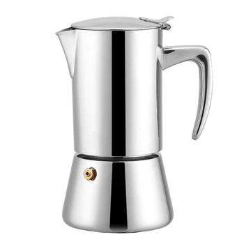 

200ml Portable Stainless Steel Funnel Filter Handle Durable Coffee Maker Kitchen Office Handheld Cafe Stovetop Household Jug