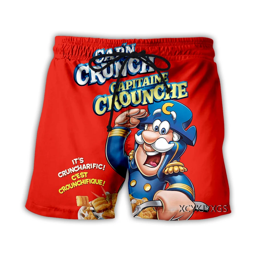 

New Men/Women Snacks Backwoods/ Captain Crunch 3D Printed Casual Shorts Fashion Streetwear Men Loose Sporting Shorts A38